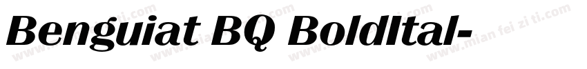 Benguiat BQ BoldItal字体转换